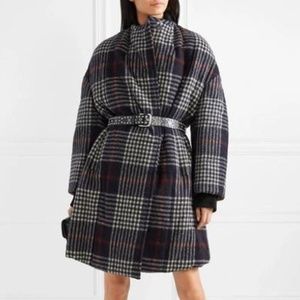 Isabel Marant Harrison Oversized Plaid Wool Coat - Reversible - Size 36